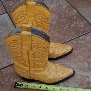 Yellow Kids Cowboy Boots